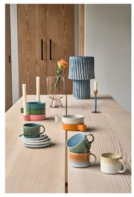 Светлорозова стъклена ваза (височина 24 cm) Drum – Villa Collection