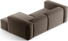 Кафяв ъглов диван (десен ъгъл) Bergamo – Cosmopolitan Design