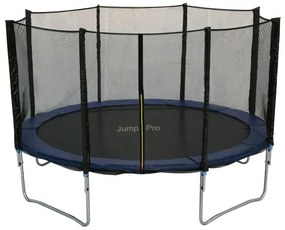 Jump Pro градински батут 4,27 м (14ft) син с мрежа и стълба