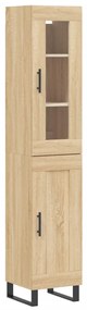 3199516 vidaXL Висок шкаф, сонома дъб, 34,5x34x180 см, инженерно дърво