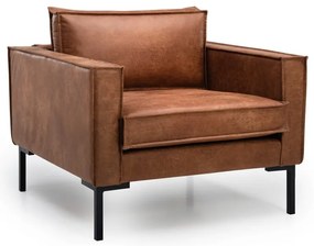 Кафяв фотьойл от изкуствена кожа Rate - Scandic