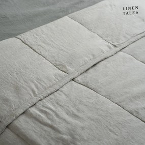 Ленена ватирана покривка за легло в естествен цвят 220x260 cm Melange – Linen Tales