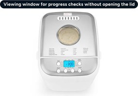Втора ръка: Хлебопекарна Crown CBM-6511, 600W, 1l, 19 програми, Таймер, LCD дисплей, Памет, Бял