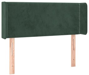 3118667 vidaXL Горна табла за легло, тъмнозелена, 93x16x78/88 см, кадифе