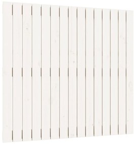 824884 vidaXL Стенна табла за спалня, бяла, 95,5x3x90 см, борово дърво масив