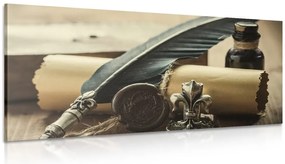 Картина на платно – Историческо перо и пергамент