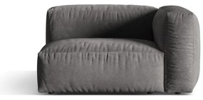 Сив кадифен модул за диван (десен ъгъл) Martina – Micadoni