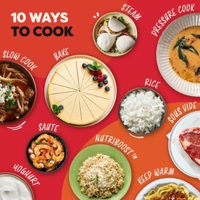 Мултикукър Instant Pot Pro Max 60 WiFi, 1200W, 5.7 л, 10 програми, Nutriboost, WiFi управление, LCD дисплей, Неръждаема стомана, Черен