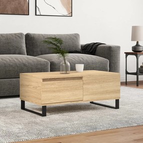 830815 vidaXL Кафе маса, дъб сонома, 90x50x36,5 см, инженерно дърво