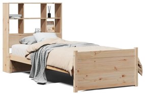 3322467 vidaXL Легло с рафтове за книги, без матрак, 100x200 см, бор масив