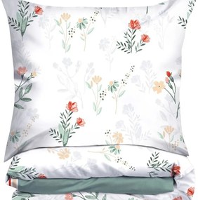 Обръщаемо спално бельо от висококачествен памук с флорален мотив Ширина: 160 см | Дължина: 200 см