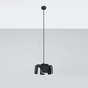 Черно висящо осветително тяло с метален абажур ø 24 cm Rossario – Nice Lamps