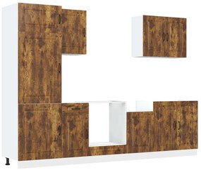 3314766 vidaXL Комплект кухненски шкафове от 7 части Kalmar, инженерно дърво