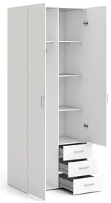 Бял гардероб 78x200 cm Space – Tvilum