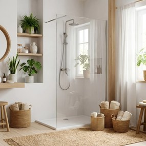 Параван за душ Rea Flexi Transparent / Chrome 70