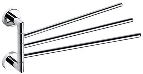 Sapho - Стенна въртяща се закачалка за кърпи X-ROUND 19,5x45 cm лъскав хром