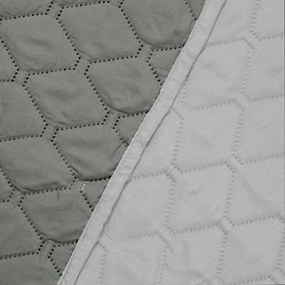 Сива двустранна покривка за легло от микрофибър , 240 x 260 cm Axel - DecoKing