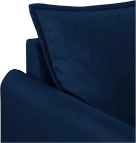 Тъмносин кадифен диван 138 cm Juli – Ropez