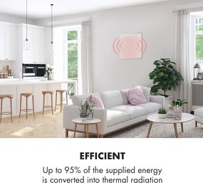 Klarstein Wonderwall 36, Инфрачервен отоплител, 60x60см, 360W, Седмичен таймер, IP24