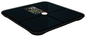 Смарт кантар AENO ABS0002S, До 180 кг, 11 профила, 16 показателя, ИТМ, LED, Закалено ITO стъкло, Черен