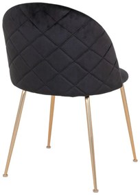 Черни кадифени трапезни столове в комплект от 2 броя Geneve - House Nordic