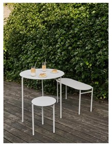 Бял метален стол Disc – Zone