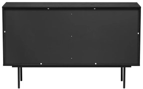 Нисък скрин от дъб в чернен/естествен цвят 140x84 cm Stripe - Woodman