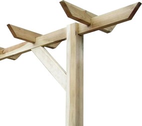 Градинска пергола, 205x40x203 см, дърво