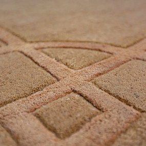 Теракотен ръчно изработен вълнен килим 160x230 cm Gatsby – Flair Rugs