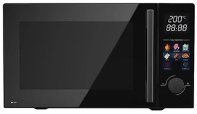 Микровълнова фурна Finlux FMO-2525, Готвене с горещ въздух, 4250W, 25 л, 8 програми, Конвекция, Грил, Таймер, Черен