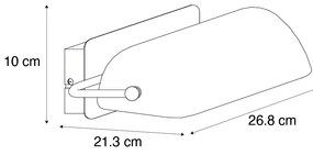 Класически стенен аплик месинг със зелено стъкло - Banker