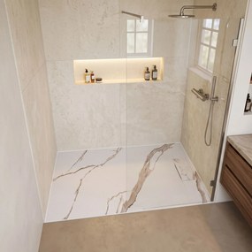 Корито за душ кабина Bazalt CARRARA WHITE 90x120