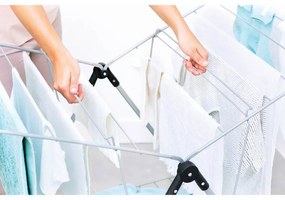 Сушилник за дрехи Brabantia 90300182, Т-образен, 20 м, Устойчив на корозия, Регулируеми крила, Решетка за сушене, Бял