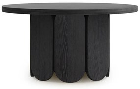 Черна кръгла масичка за кафе от дъб ø 78 cm Soft – Woodman