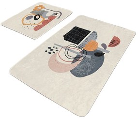 Бежови кадифени постелки за баня в комплект от 2 бр. 60x100 cm – Mila Home