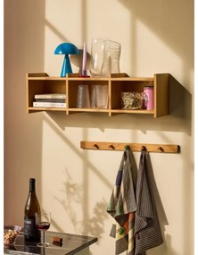 На няколко нива стенен рафт от декор от дъб в естествен цвят 80 cm Focal – Hübsch