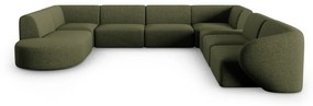 Зелен ъгъл U-образен диван, десен ъгъл Shane - Micadoni Home