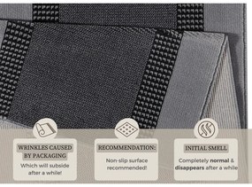 Сив мокет , 80 x 300 cm Basic - Hanse Home