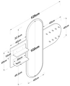 Закачалка Баунти 1182-000038 цвят бял-орех