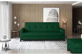 Зелен кадифен сгъваем/с място за съхранение диван 216 cm Selene – ELTAP