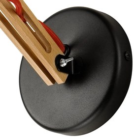 Черна и кафява стенна лампа ø 15 cm Marcello – LAMKUR