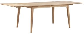 Светъл дъбов плот за удължаване на сгъваемата дъбова маса за хранене Filippa - Rowico
