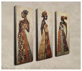 Живопис върху платно от 3 части Лусака - Wallity