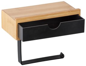 WENKO 24754100 - Държач за тоалетна хартия BAMBUSA 18,5x14 cm кафяв/черен