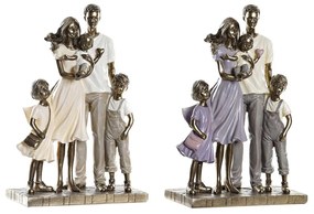 Декоративна фигурка DKD Home Decor Златен Смола Модерен Семейство (17,5 x 8,5 x 26 cm) (2 броя)