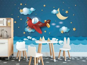 Самозалепващ тапет – Полет с малък самолет