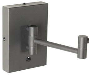 Дизайнерски стенен аплик черен с LED димер - Notia