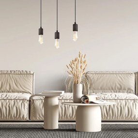 Черно висящо осветително тяло Leon - LAMKUR