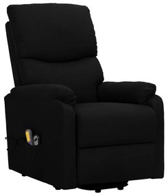 329751 vidaXL Изправящ масажен стол, черен, текстил