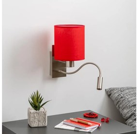 Brilagi - LED Аплик NUBILA 1xE27/25W/230V + LED/3W хром/червен